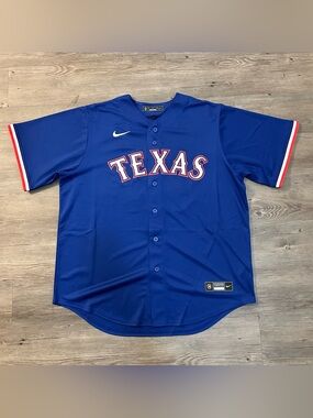 Nike Texas Rangers Adolis Garcia 2024-25 Blue Jersey Size XL NWT $135